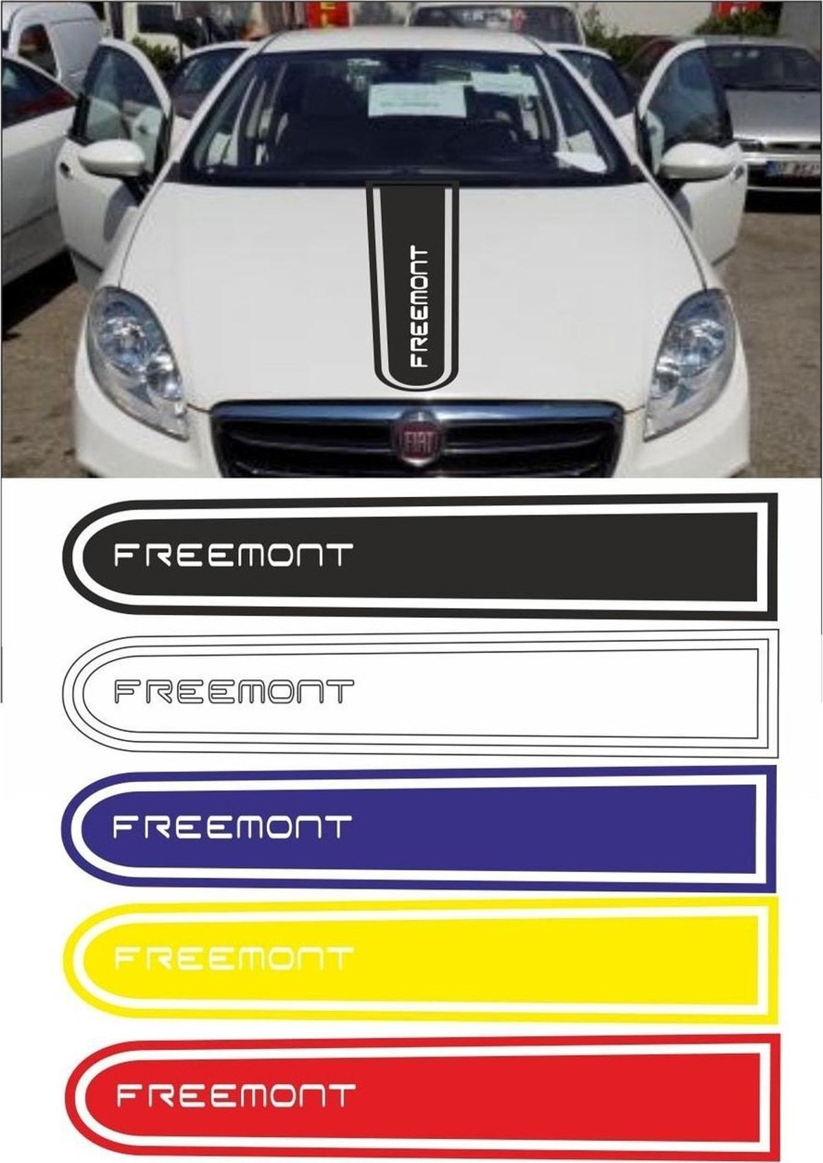 Hediyelikevi Fiat Freemont Logolu Otomobil Ön Kaput Şeridi Kaput ...