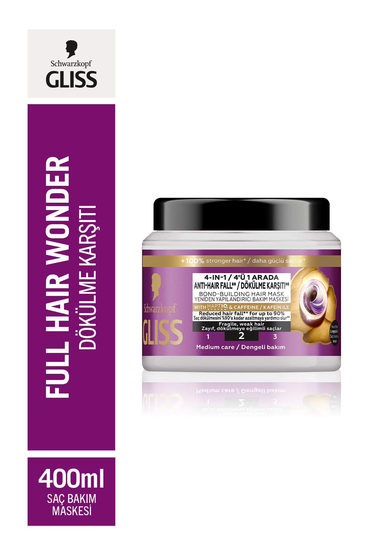 Gliss Full Hair Wonder Dökülme Karşıtı 400 ml Saç Maskesi