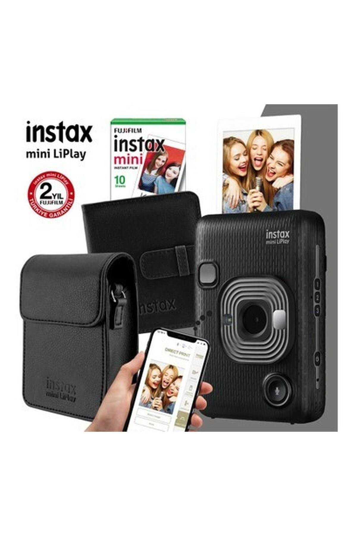 Fujifilm Instax Mini Liplay Hybrid Dark Gray Fotoğraf Makinesi Seti 2