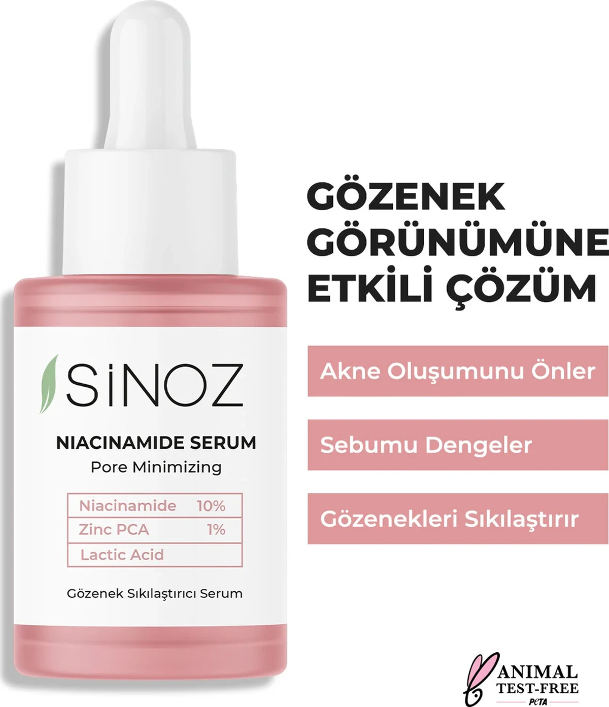 Sinoz Gözenek Sıkılaştırıcı Niacinamide Serum 30 ml