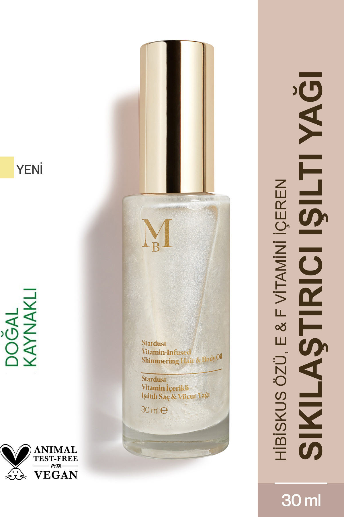 Misbahçe Stardust Neroli Vitamin içerikli Işıltılı 30 ml Saç ve Vücut Yağı