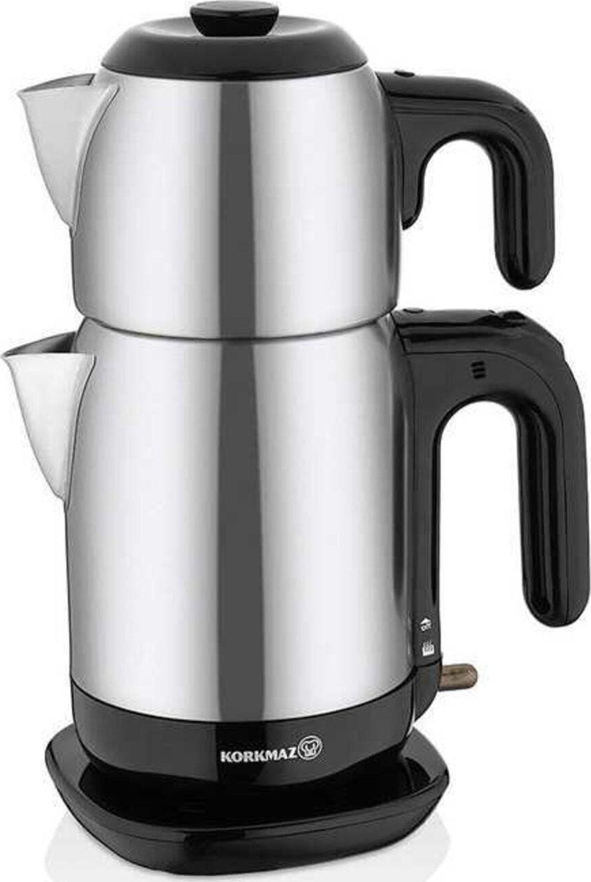 Korkmaz Demtez Satin/Siyah Elektrikli Çaydanlık 1600 W 1A369-13