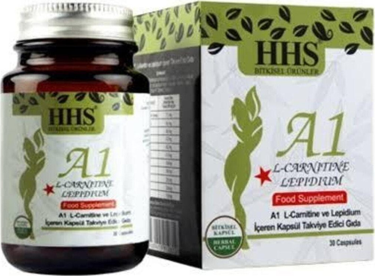 hhs bitkisel ürünler a1 l carnitine lepidium Hhs A+1 L-Carnitine Lepidium Bitkisel 30 Kapsül A1 L-Karnitin