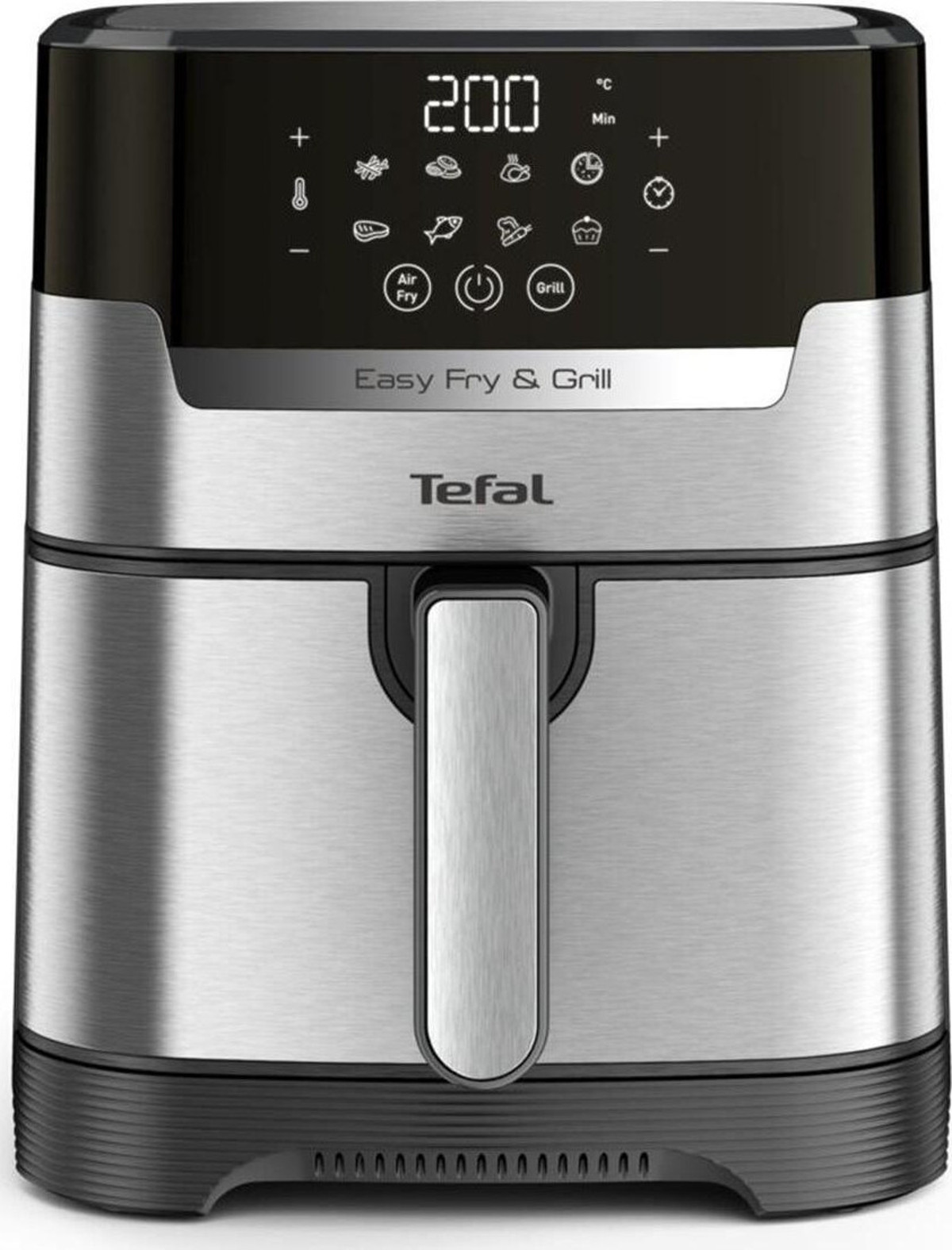 Tefal Dual Easy Fry & Grill EY905D Freidora De Aire Caliente Independiente De 8,3 L Y 2700 W De Acero Inoxidable | Leroy Merlin