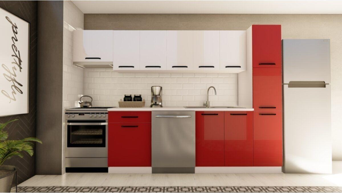 Visas Concept 300 Cm Seçkin Hazır Mutfak Dolabı Aspiratör Ve Kiler ...