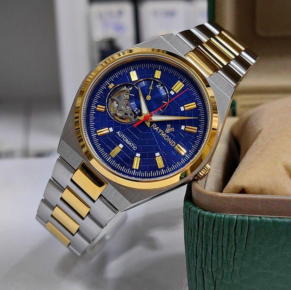 Raymond Özel Tasarım 40Mm Japon Otomatik Çelik Erkek Kol Saati