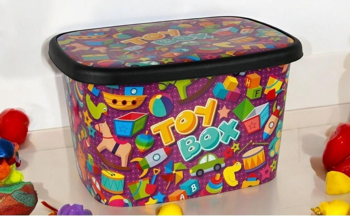 Biedda 50 Litre 1 Adet Mega Boy Plastik Çok Amaçlı Desenli Oyuncak