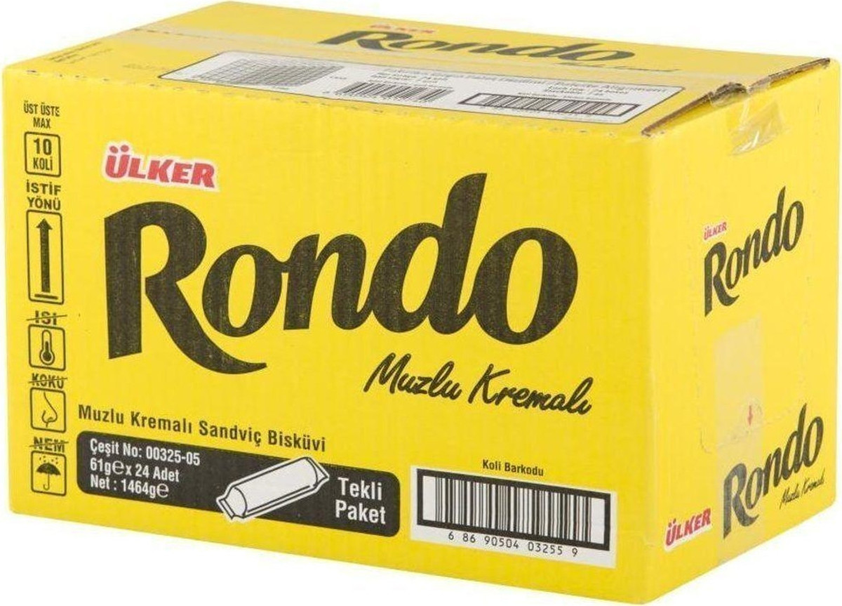 Ulker Rondo Old Ülker Rondo Muz Aromalı Bisküvi 76 Gr (24 Adet)