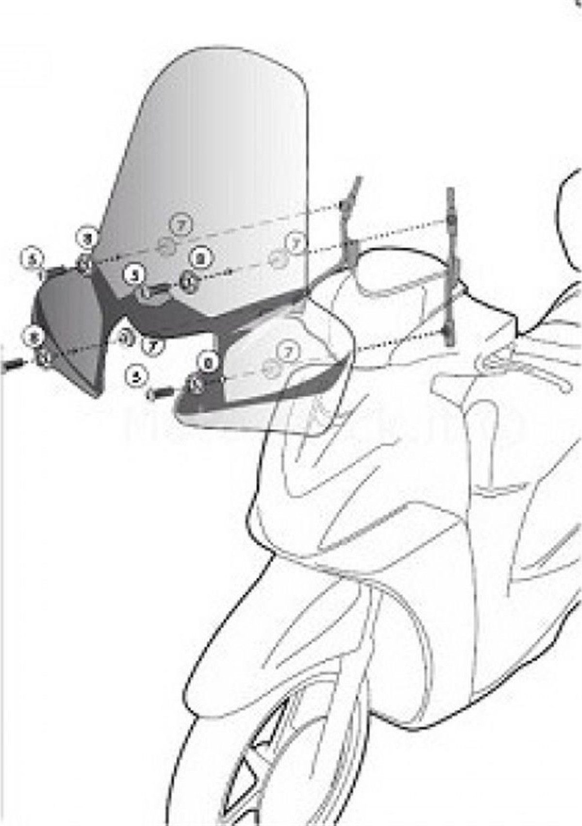 RMS 122771710 RÉTROVISEUR DROIT MIROIR VUE ARRIÈRE SYM HD2 125 - 200