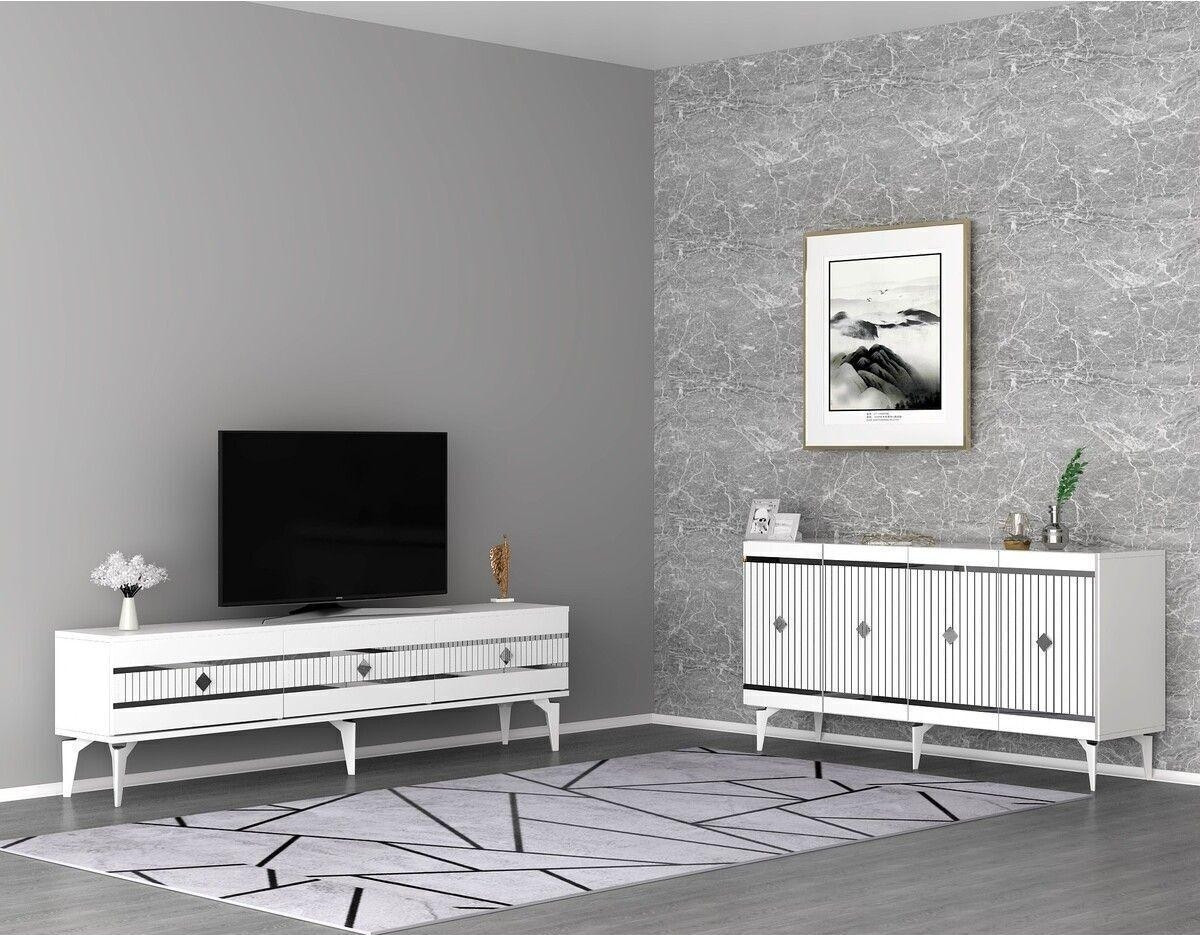 Demonte Home Lenoradh Tv Sehpasi (Alt Modül) Ve Konsol 2'Li̇ Salon ...