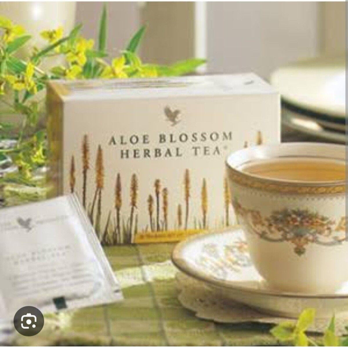 Forever Aloe Blossom Herbal Tea – Caffeine Free Cinnamon Flavor – 4 Boxes (25 Bags Each) Exp 2025