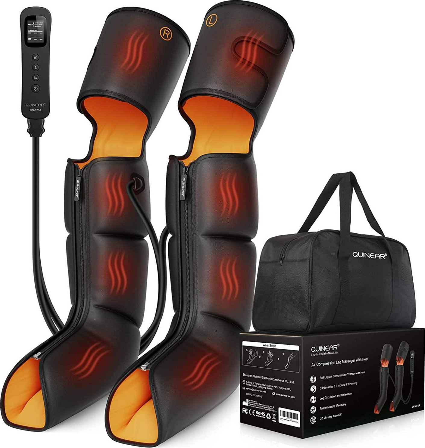 QUINEAR 3-in-1 Leg Massager with Heat
