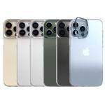 KZY İletişim Apple iPhone 13 Pro Kapak Lens Standlı Sararmaz Şeffaf Silikon Kılıf - Mavi IR11253