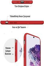 KZY İletişim Samsung Galaxy A54 ile Uyumlu Kapak İçi Kadife Kamera Korumalı Lansman Silikon Kılıf - Kırmızı QR9925