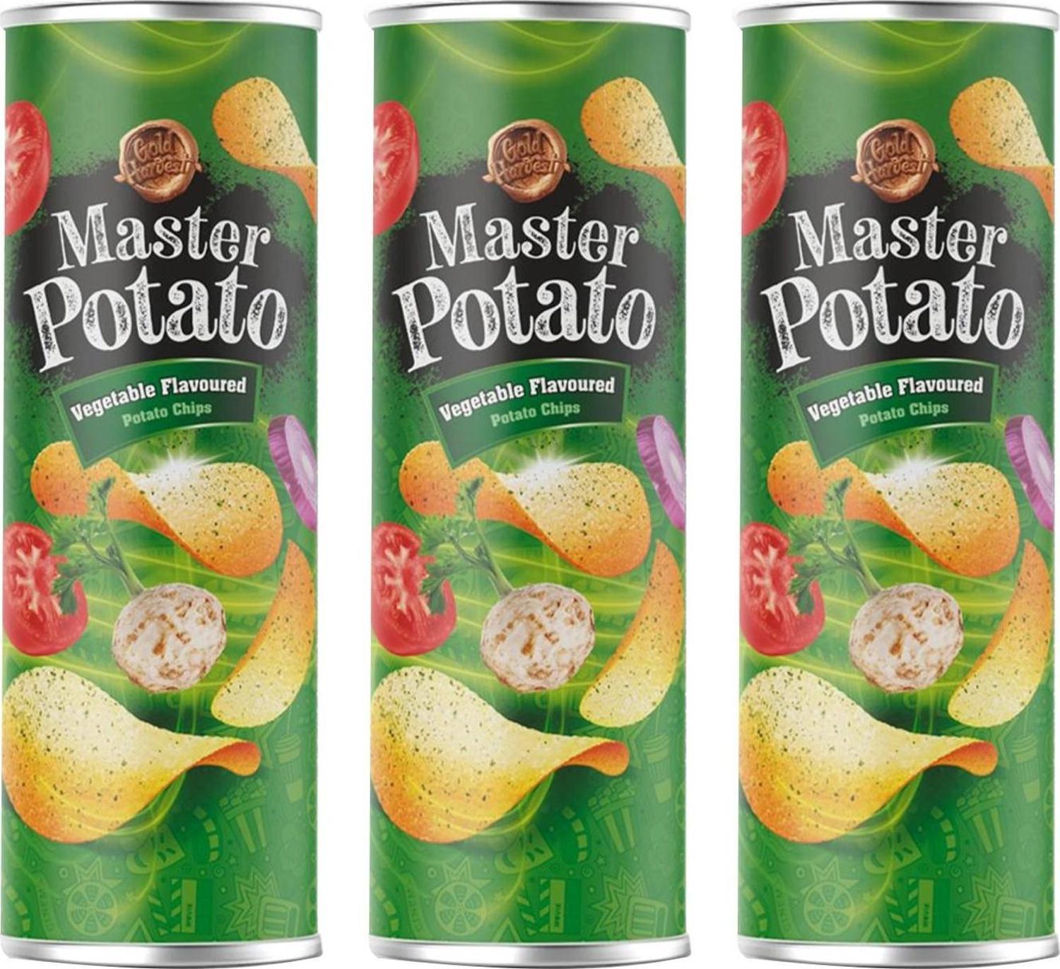 Master Potato Sebze Çeşnili Cips 160 gr 3 Adet - idefix