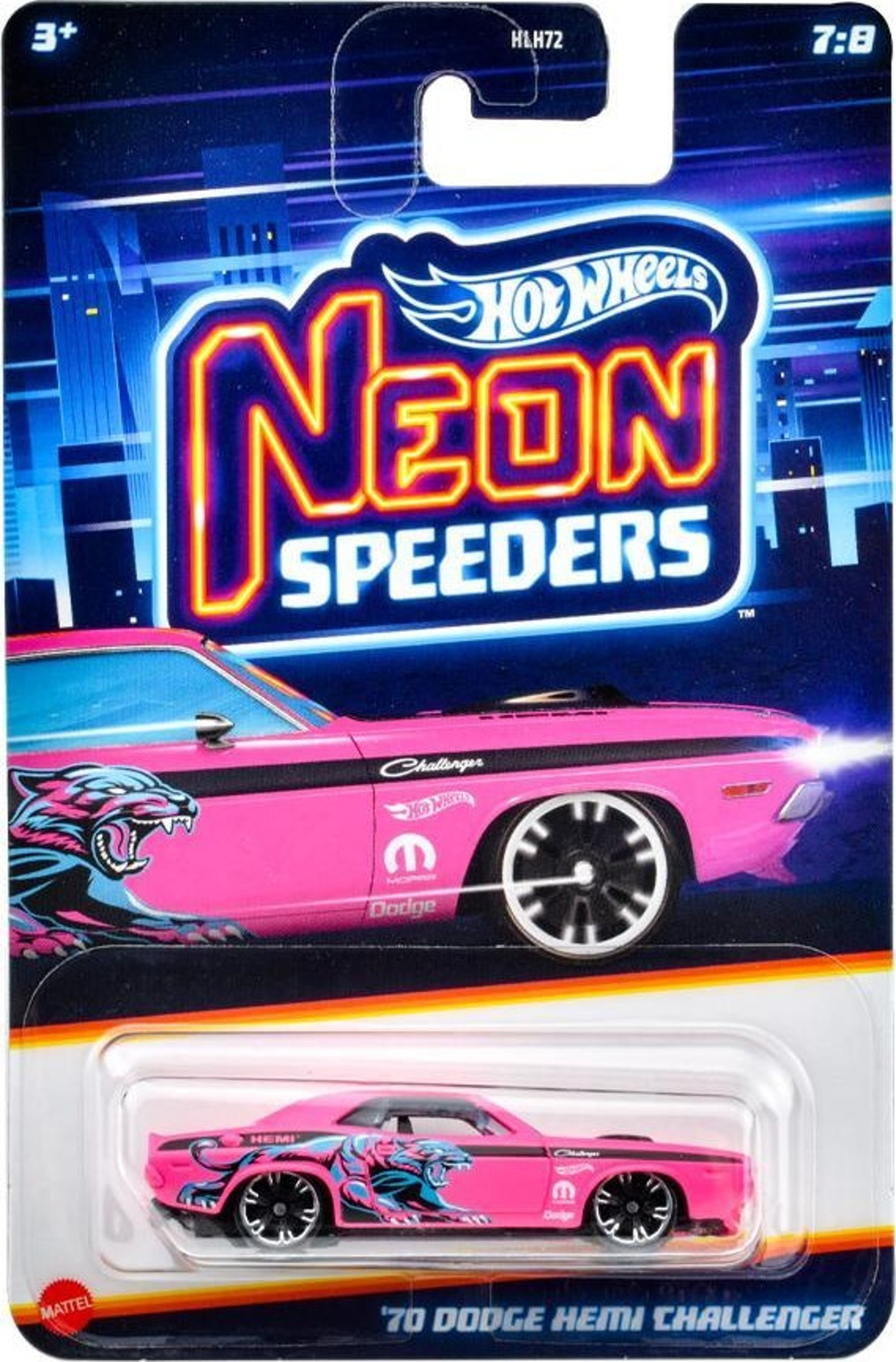 Hot Wheels Neon Speeders 70 Dodge Hemi Challenger HLH72-JBY98
