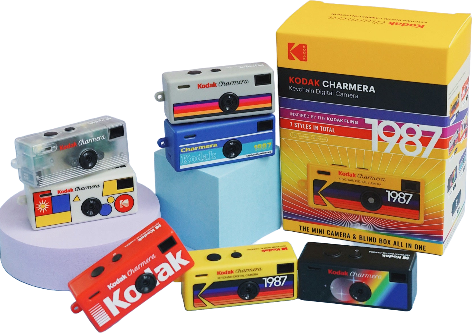 Kodak Charmera 白 Kodak Charmera Anahtarlık Dijital Kamera Tek Kutu (Blind Box)