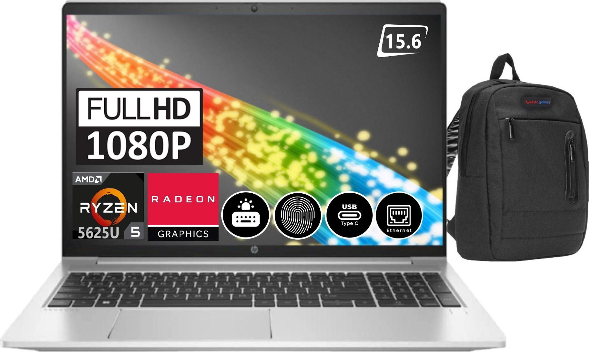 Hp Probook Amd Ryzen 5 5625U 16GB Ram 512GB SSD AMD Radeon™ Graphics 15 ...