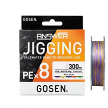 Gosen Jigging Answer PE 8 Örgü Jig ve Tai Rubber İpi MultiColor 300mt MultiColor-1,0 PE - Image 1