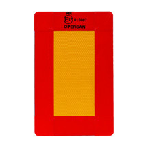 Mega Oto Market Opersan Reflektör Çekici Römork Tır Kamyon Tabel 1 mm Aluminyum Sac 22x36 cm Kısa Dikdörtgen 1 Adet - Image 1