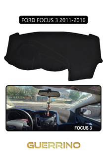 Alisevashop Ford Focus 3 (2011-2016)Torpido Koruma Halısı Siyah Kenar  - Image 1