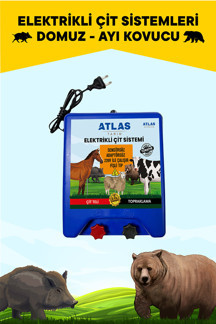 Atlas ELEKTRİKLİ ÇİT CİHAZI 220V FİŞLİ TAK ÇALIŞTIR 30.000 VOLT 5 YIL GARANTİ - Image 1