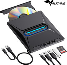 Valkyrie USB 3.0 Harici External CD DVD Okuyucu Yazıcı LED USB Hub TF SD Kart Okuyucu Çoğaltıcı - Image 1