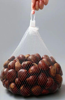 Porpora Shop Kuruyemiş Filesi, Meyve Sebze Filesi, Askılı Klipsli, 1 Kg Ürün Taşır, Şeffaf Renk, 100 Adet. - Image 1