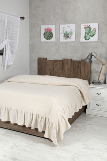 Cotton Maison Naturel Yatak Örtüsü Çift Kişilik Vintage 220X240 Cm - Image 1