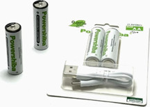 Vothoon Şarj edilebilir Pil Type-C Şarjlı Li-Ion Lityum Kalem Pil 2800mAh/1.5V/AA Şarjlı pil - Image 1