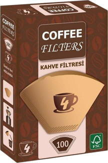 Coffee Filters Caffeo Filters NO4 100 Adet Kahve Filtre Kağıdı - Image 1