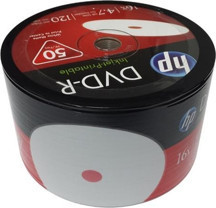 Hp DVD-R 4,7gb-120min 16x 50 li Shrink Printable - Image 1