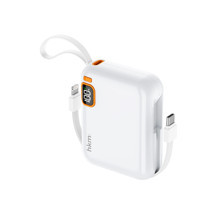 hkm tech POWER DUO 10.000 mAh 20W, PD 20W hızlı şarj destekli, Type-C ve Lightning Kablolu Powerbank - Image 1