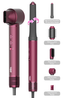Sinbo Pro Compact Uzun Multi-styler Hava Üfleme 5in1 Saç Şekillendirici Bldc Shd-1729 Royal Gilded Red - Image 1