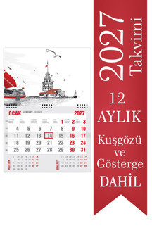 2027 Ekonomik Gemici Takvimi Denizci Duvar Takvimi 33x47,5 cm - Image 1