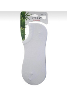 Staray 3 Çift Beyaz Renk Dikişsiz Bambu Sneaker Görünmez Çorap - Image 1