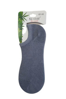 Staray 3 Çift Gri Renk Dikişsiz Bambu Sneaker Görünmez Çorap - Image 1