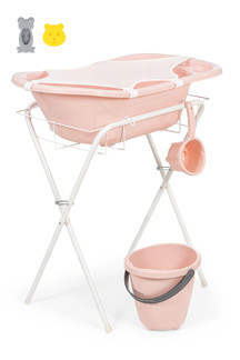Babyjem Ayaklı Banyo Küvet Seti 7 Parça Pembe - Image 1