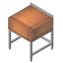 Öztiryakiler Et Kütüğü Ahşap Tablalı, 70x70 Cm - Image 1