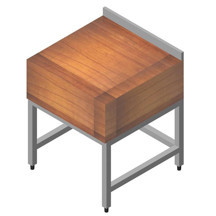 Öztiryakiler Et Kütüğü Ahşap Tablalı 50x50 Cm - Image 1