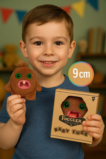Mini Koleksiyonluk ZURU Fuggler Baby Fuggs Komik Çirkin Peluş Oyuncak Hedge Grog Kahverengi 9cm - Image 1