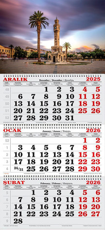 Genç Dijital Baskı 2026 Yılı Gemici Takvimi-İzmir Saat Kulesi - Image 1