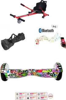 Citymate Elektrikli Kaykay Scooter Akıllı Denge Hoverboard + HoverKart + Çanta FULL LEDLİ EXTREM PAKET D04 - Image 1
