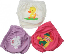 Story Baby Kız Bebek Çocuk Desenli Sevimli 3 Lü Alıştırma Külodu  035-60155-003 Renkli 3-4 Yaş - Image 1
