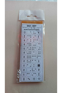 Diji-Key Braille Görmeyenler İcin Braille Alfabesi Pc Laptop Klavye Sticker Stiker - Image 1