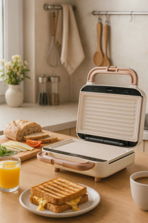 Fressi Tost Ve Waffle Makinesi | Çıkarabilir Yapışmaz Plakalı | 3 Ayrı Plaka | - Image 1