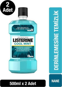Listerine Cool Mint Ağız Bakım Suyu 500 ml X 2 - Image 1