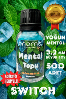 Onomo Premium Mentol Topu Switch Aroma Kapsülleri Yoğun Mentol Ice Mint 500 Adet - Image 1
