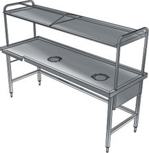 Electrolux Professional Bulaşık Kabul Tezgahı, Derinlik:1100 Mm, Basket Raflı, 2 Sıyırma Hunisi, Sağdan Sola - 2700x1100 Mm BHST2711R - Image 1