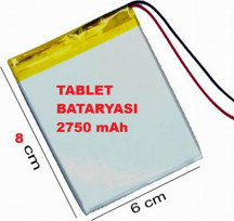 Day 3.7 Volt 2750 mAh Tablet Batarya Pil - Image 1